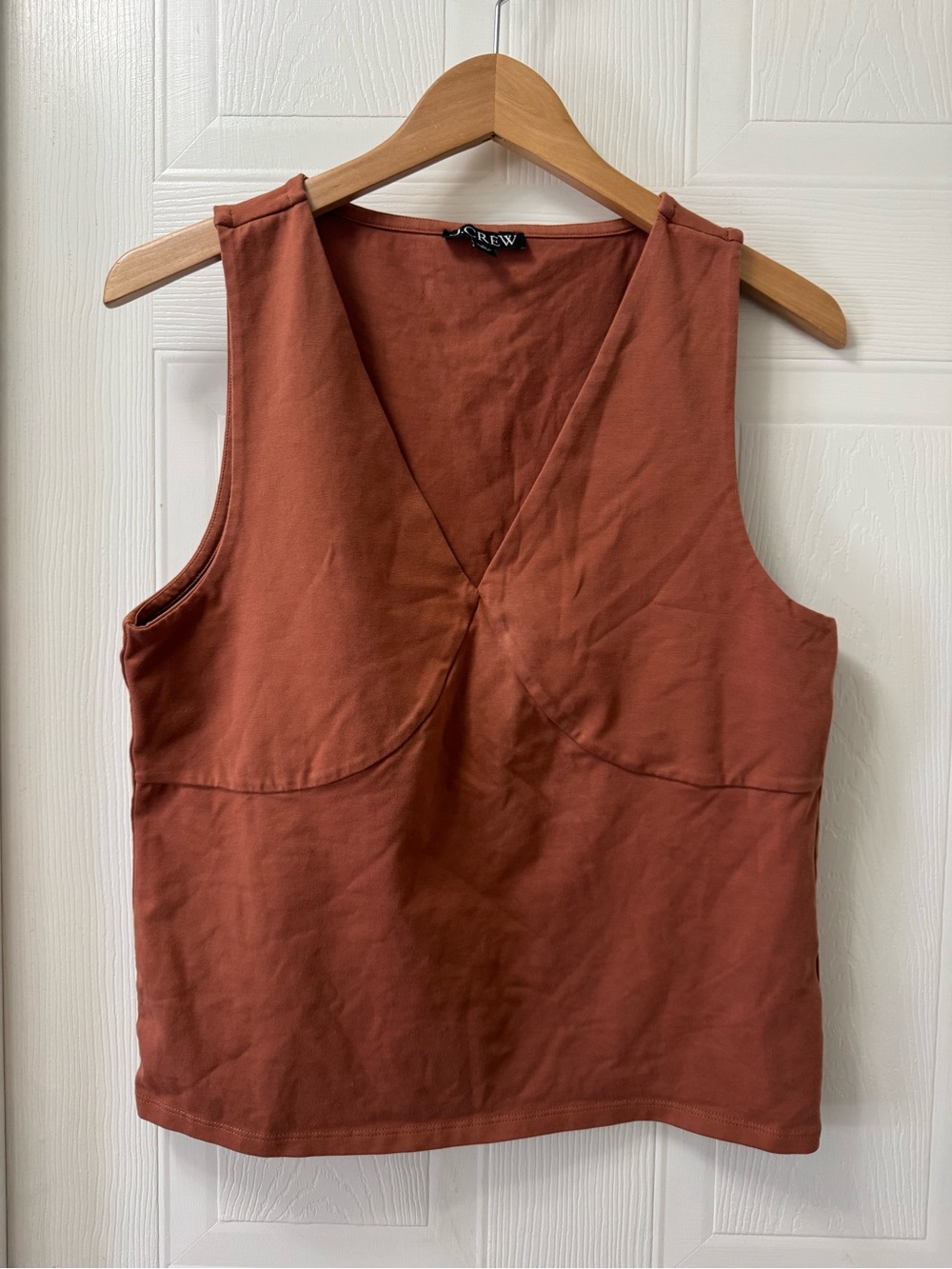 J. Crew Rust V-Neck Sleeveless Tank Top
